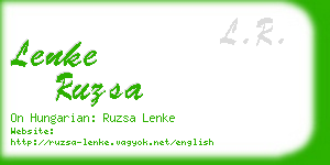 lenke ruzsa business card